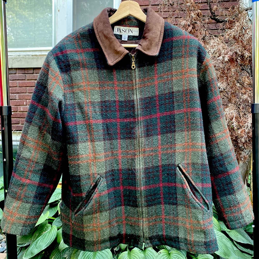Men’s vintage plaid fall coat
